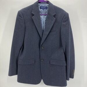Alan Flusser 100% Wool Blazer Navy Size Medium EUC